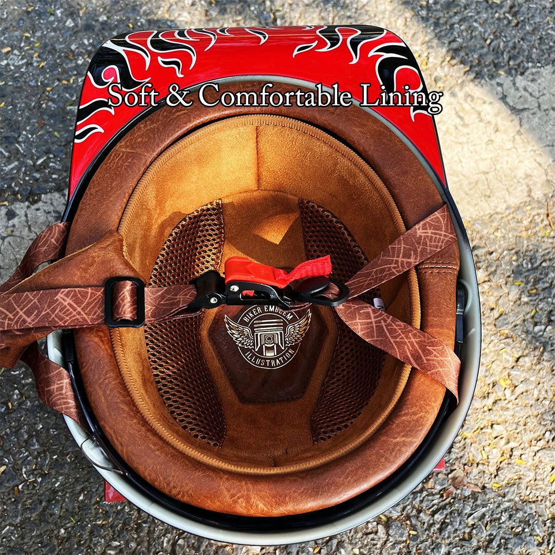 Motorradhelm Halbschale mit Schnellverschluss & Sonnenblende – Bild 6