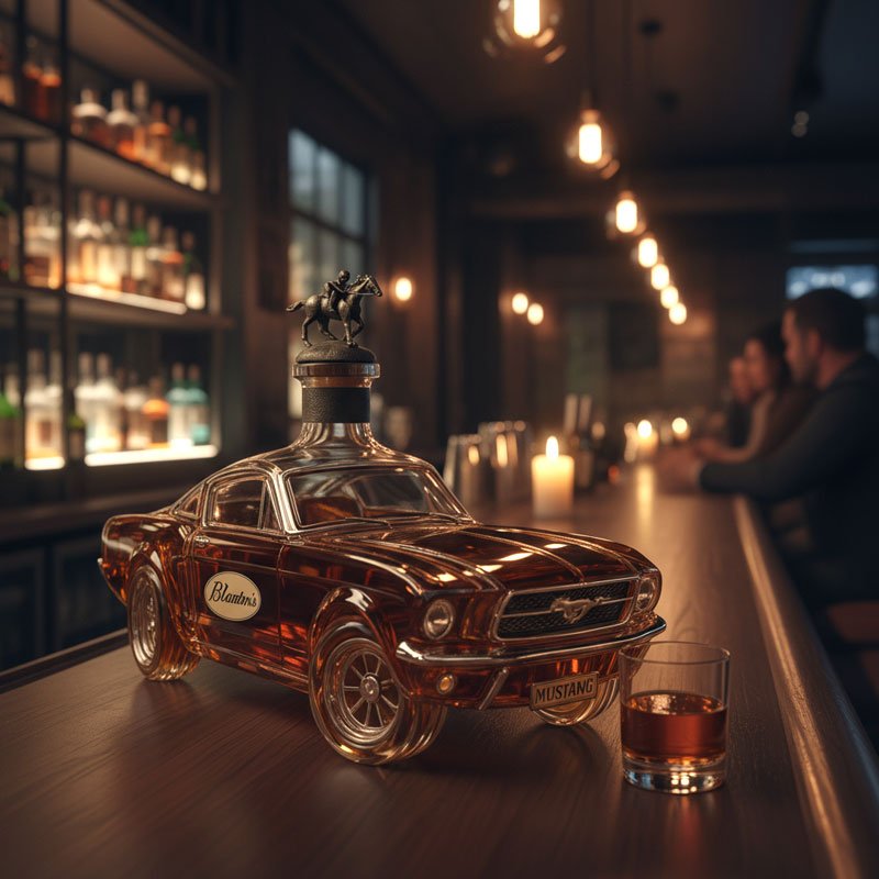 Whiskeykaraffe Mustang Design aus Glas – Elegantes Geschenk – Bild 5