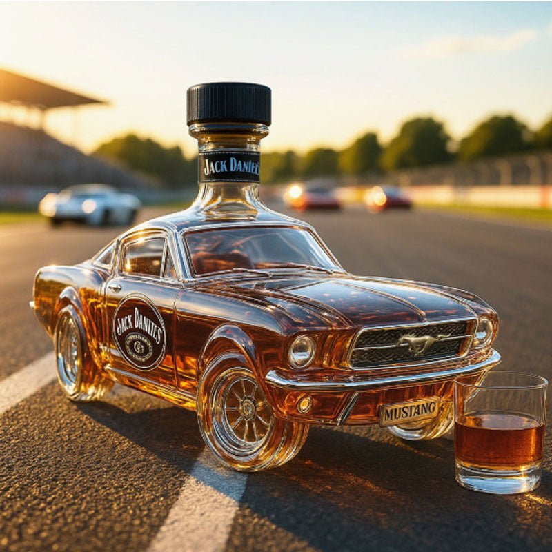 Whiskeykaraffe Mustang Design aus Glas – Elegantes Geschenk – Bild 3