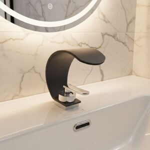 Waschtischarmatur Spiegel-Wasserfall Modern 304 Edelstahl