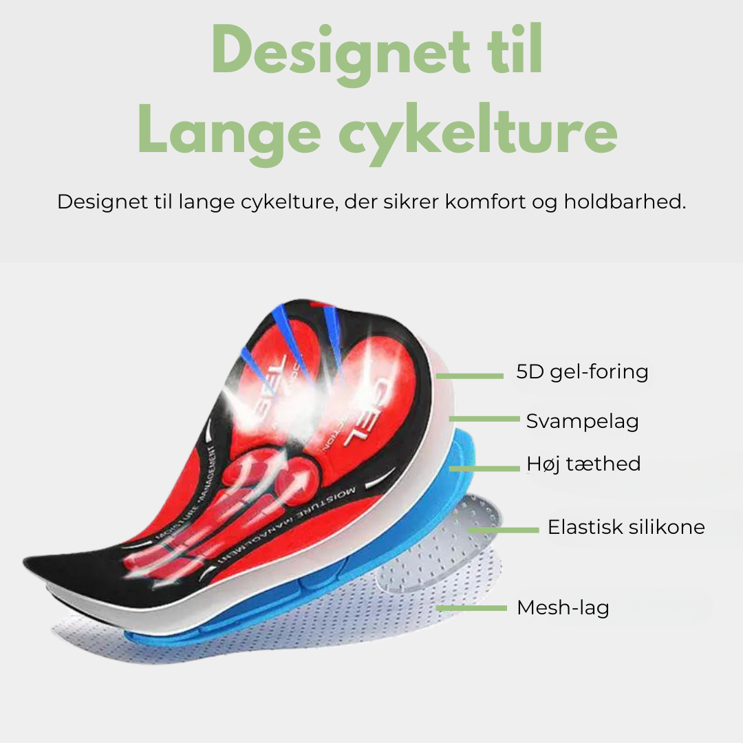 Radhose Unisex Gelpolster atmungsaktiv Polyester – Bild 4