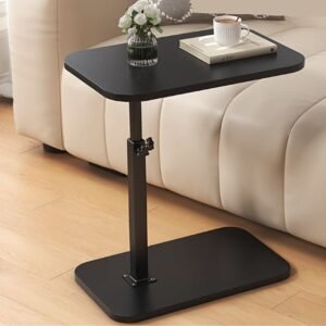 Beistelltisch C-Form höhenverstellbar 45-80cm Holz-Optik