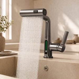 Wasserhahn Ausziehbar Keramikventil Antibakteriell Stromlos