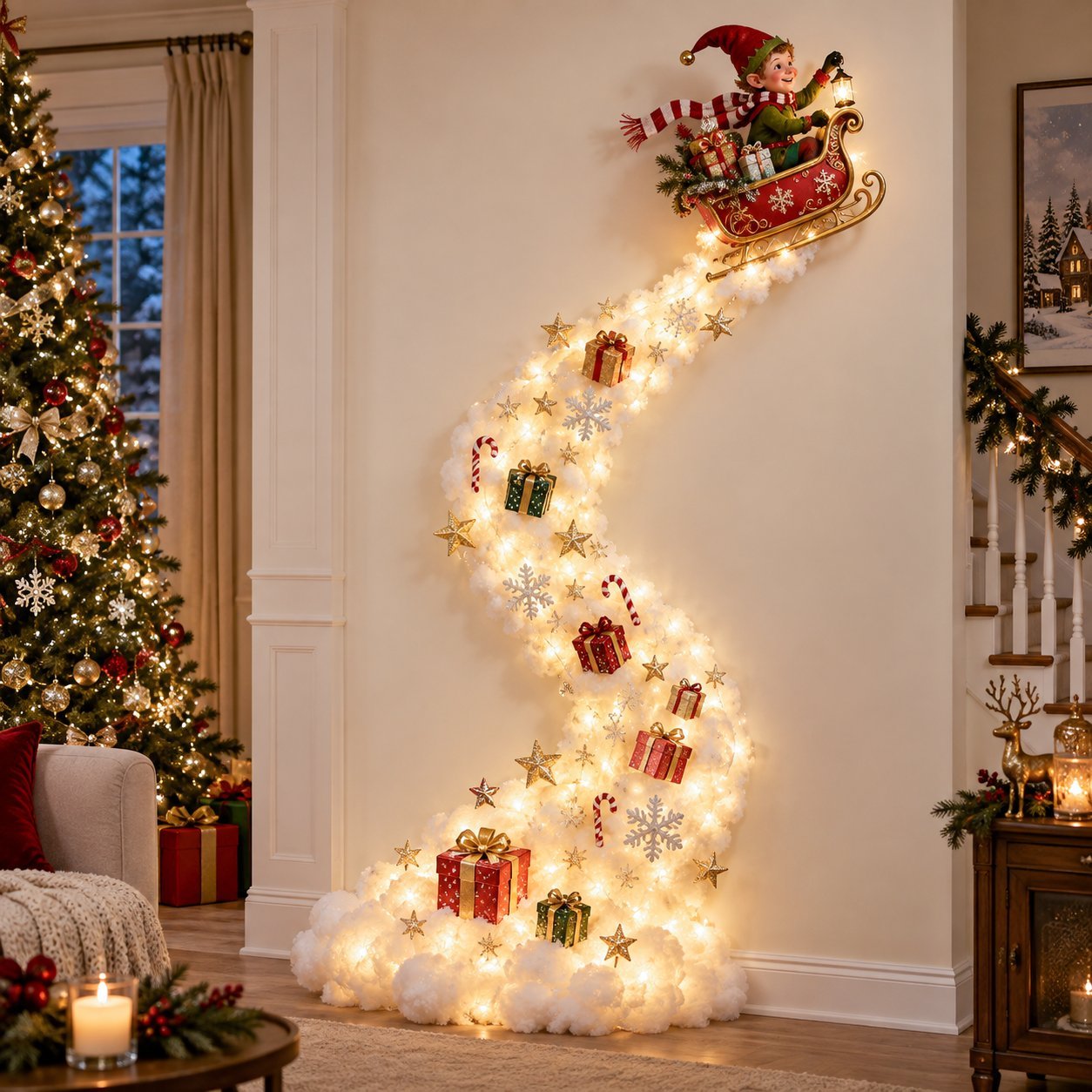 Weihnachts Wandleuchte – Leuchtender Pfad & Bewegungseffekt – Bild 9