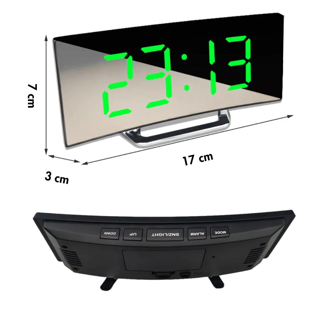 Digitaler Wecker mit Umgebungslichtsensor & gebogenem Display – Bild 16