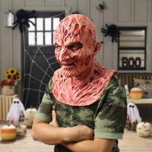 Halloween Maske Freddy Krueger realistisch Silikon