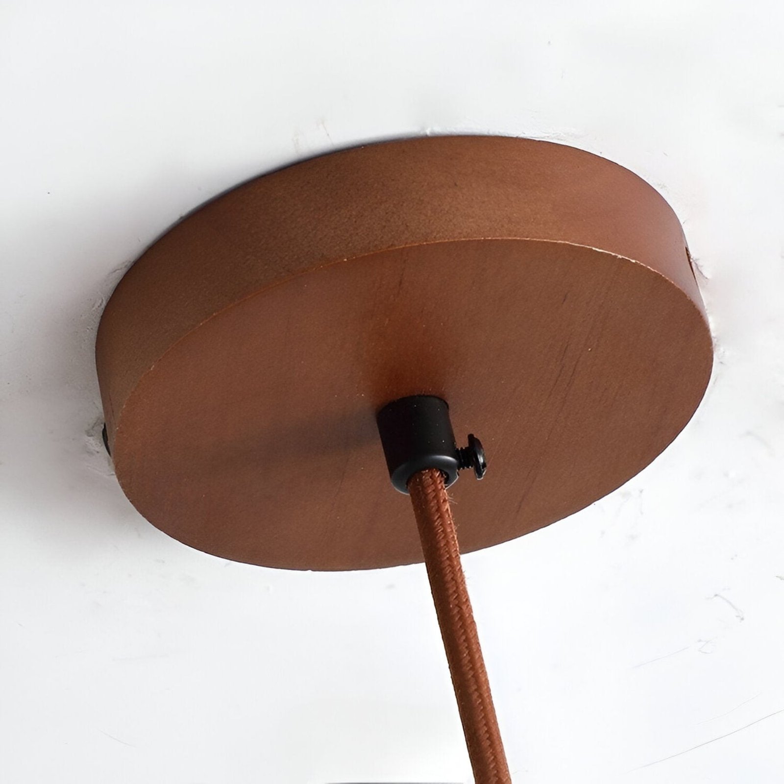 Pendelleuchte Holz Beton Optik warmweißes LED Licht Ø15cm – Bild 16