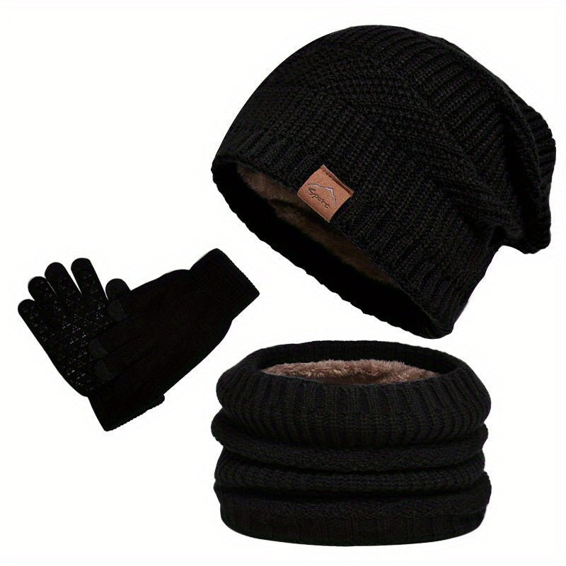 Herren Winterset: Mütze, Schal, Handschuhe, kompletter Schutz – Bild 4