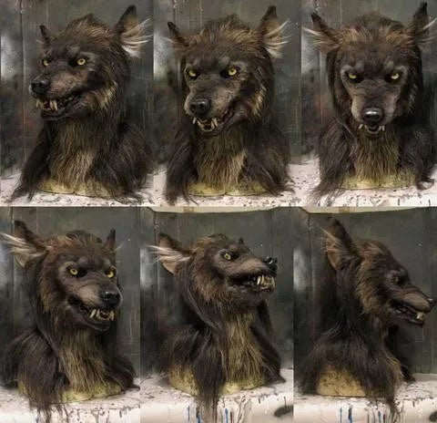 Werwolf Maske für Cosplay & Halloween – Handgefertigt, atmungsaktiv – Bild 3