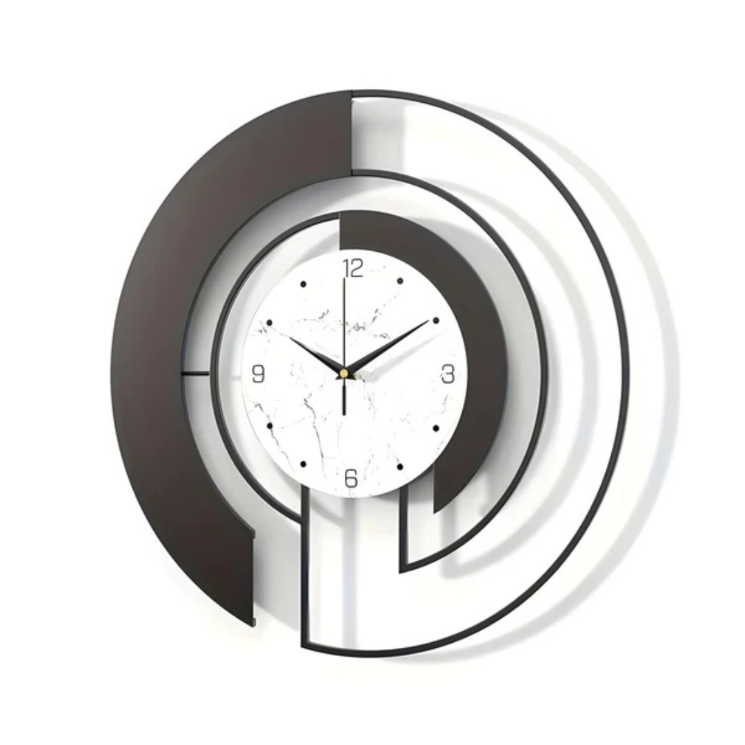 Wanduhr Metall Modern Geräuschlos Quarz 46x46 cm – Bild 4