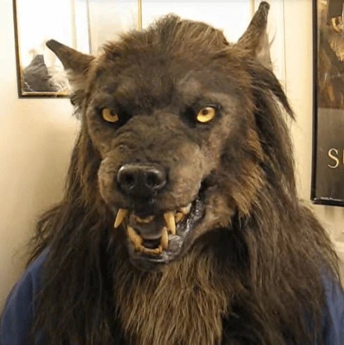 Werwolf Maske für Cosplay & Halloween – Handgefertigt, atmungsaktiv – Bild 4