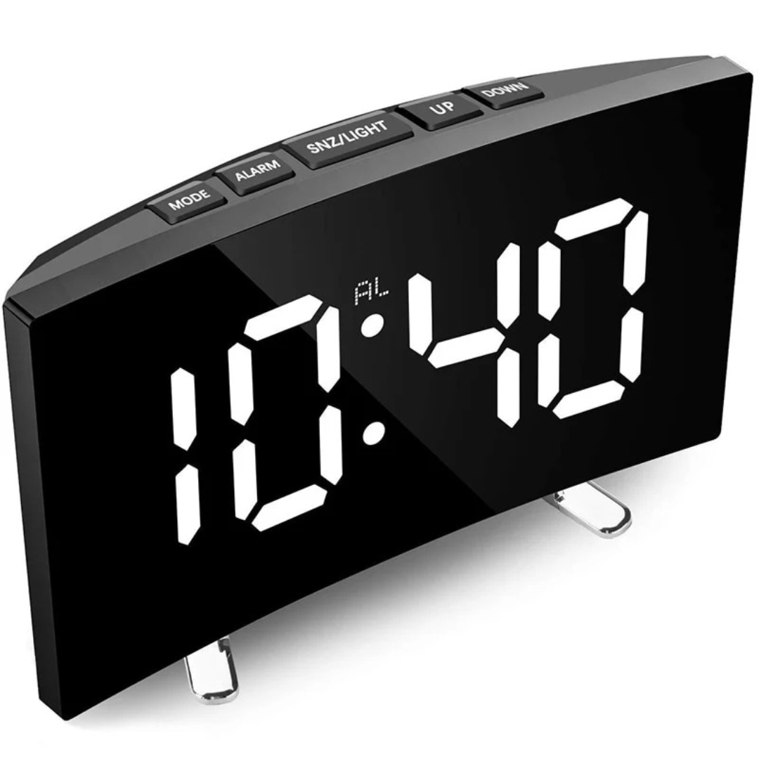 Digitaler Wecker mit Umgebungslichtsensor & gebogenem Display – Bild 13