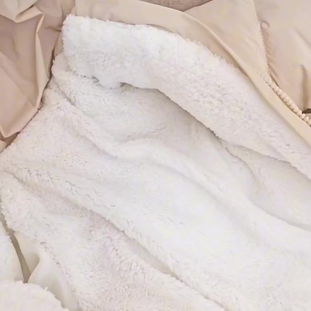 Baby Schneeanzug mit Kunstfellkapuze & Handwärmern – Bild 11