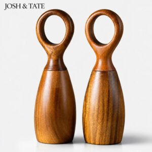 Salz- und Pfeffermühlen Akazienholz Ergonomisch Skulptural