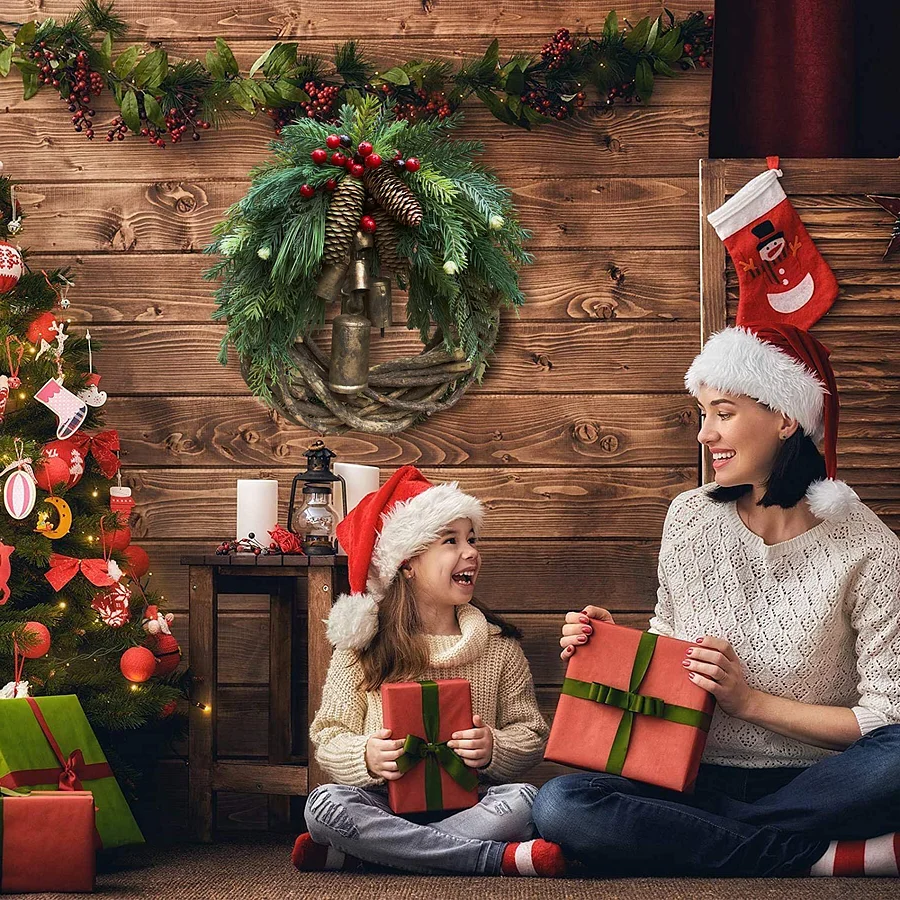 Weihnachtskranz handgefertigt wetterfest 17 Zoll – Bild 6
