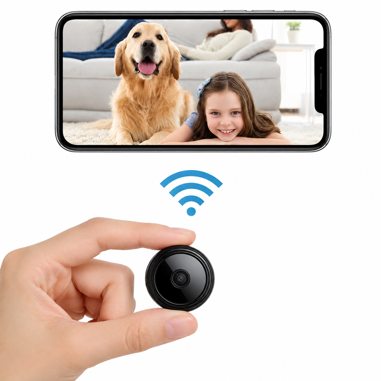 Mini-Kamera 1080P HD Nachtsicht kabellos App-Steuerung