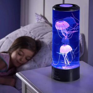 Quallenlampe mit 5 Farbwechselmodi, USB-Betrieb für Ruhe