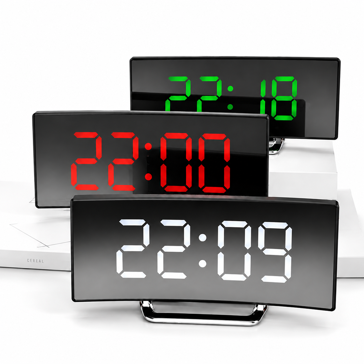 Digitaler Wecker mit Umgebungslichtsensor & gebogenem Display – Bild 18