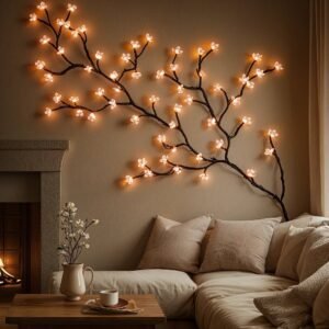 LED-Lichterkette Kirschblüten Rosa 1,6m USB für Innenräume