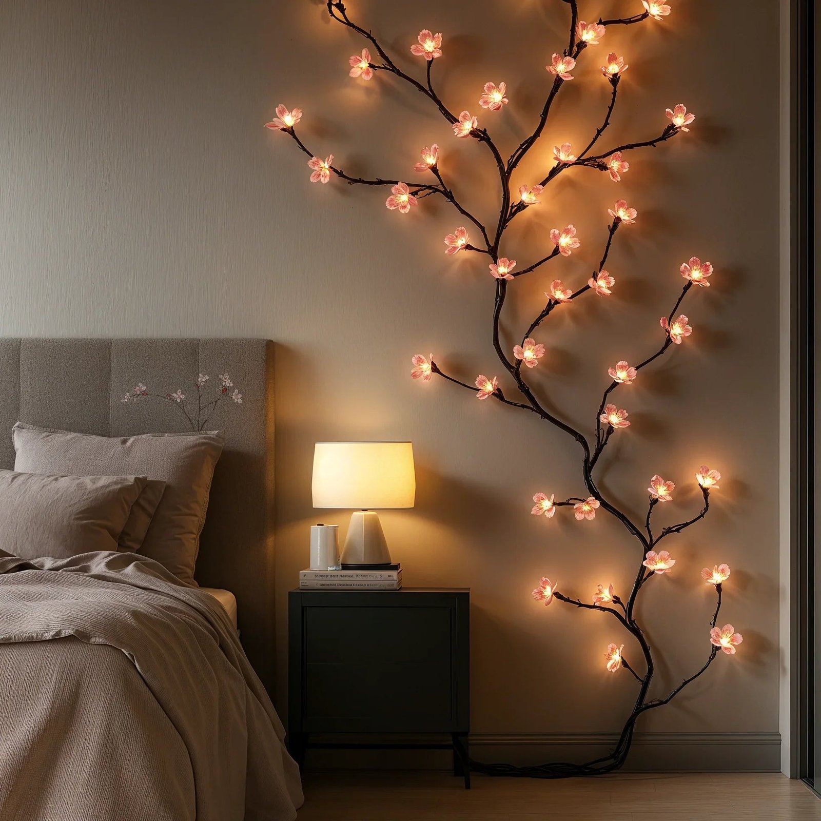 LED-Lichterkette Kirschblüten Rosa 1,6m USB für Innenräume – Bild 6