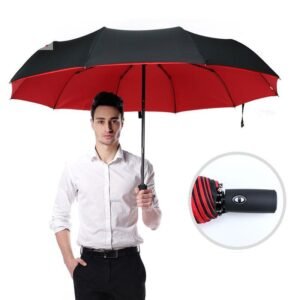 Regenschirm mit Automatik, Invers-Faltfunktion & UV-Schutz