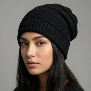 Strickmütze Unisex weich gefüttert Slouchy-Stil Winter