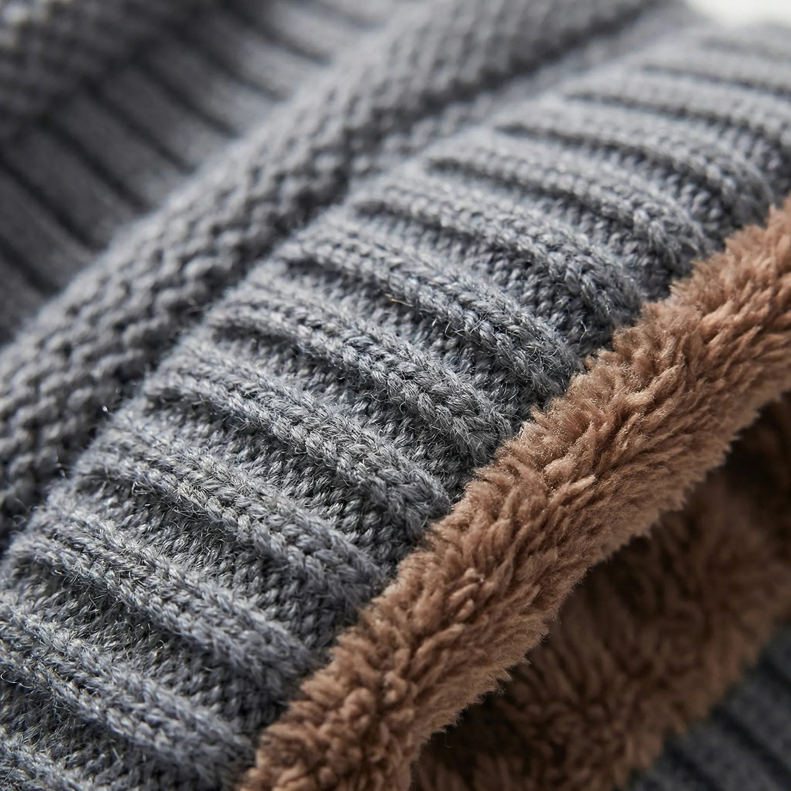 Strickmütze Unisex weich gefüttert Slouchy-Stil Winter – Bild 5