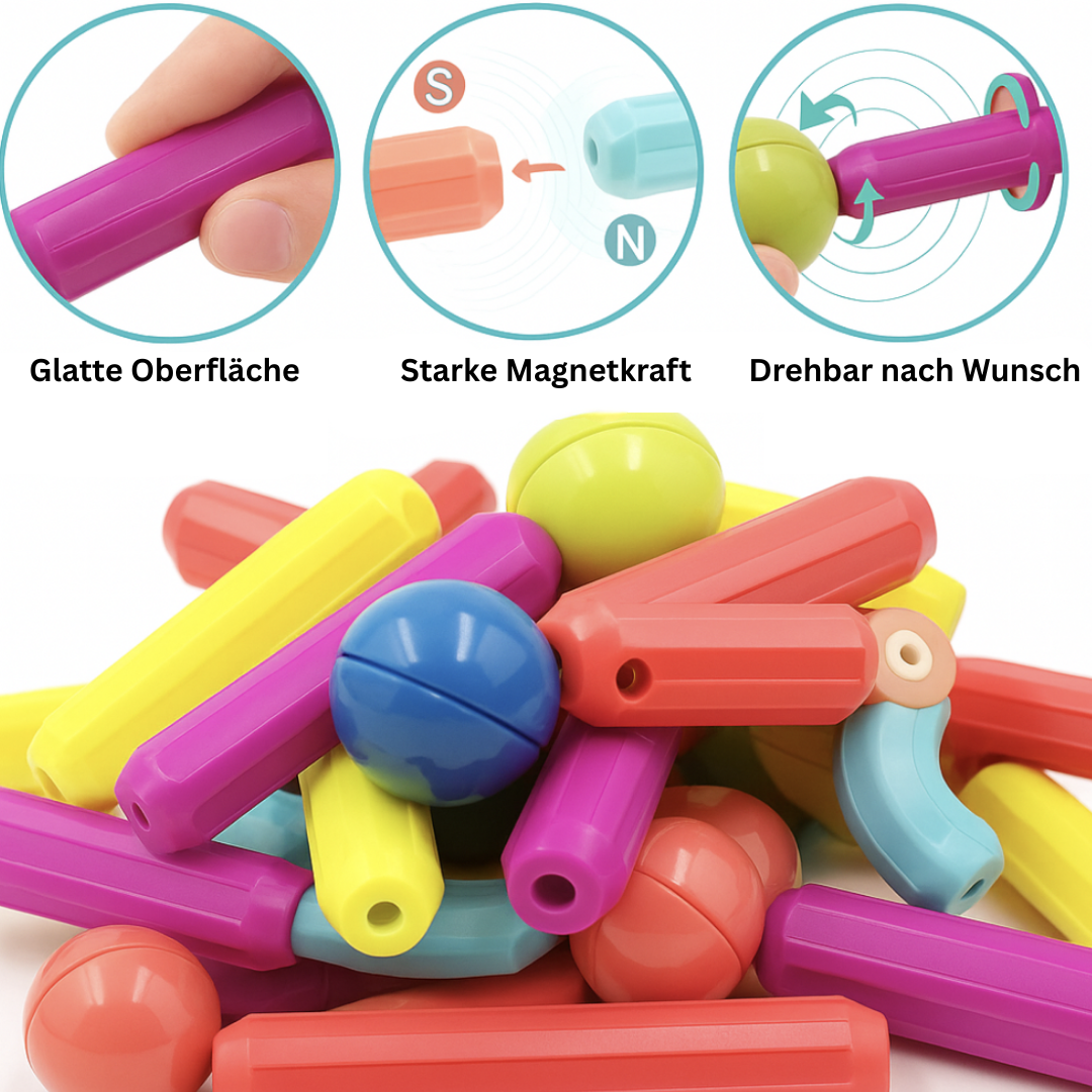 Magnetstäbe Konstruktionsspielzeug | Kreativität & Lernen – Bild 12