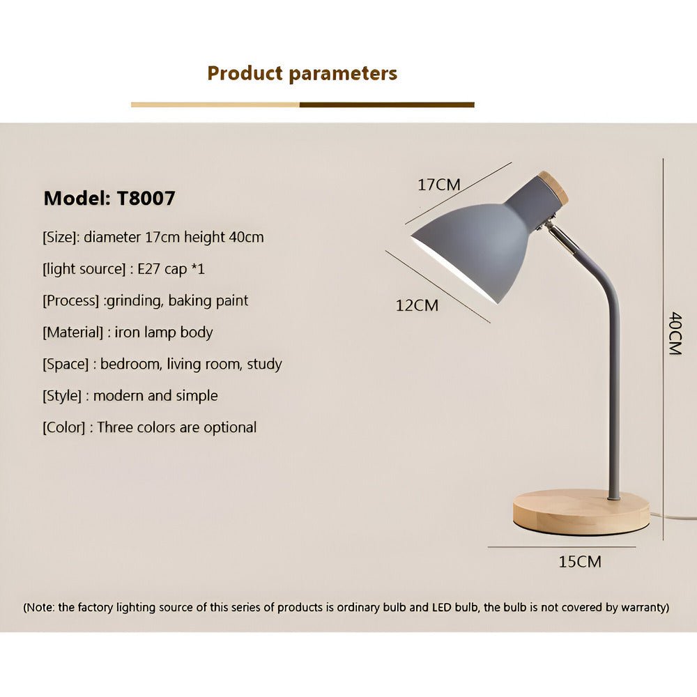 Tischlampe LED skandinavisch Metall Holz warm/kalt – Bild 10