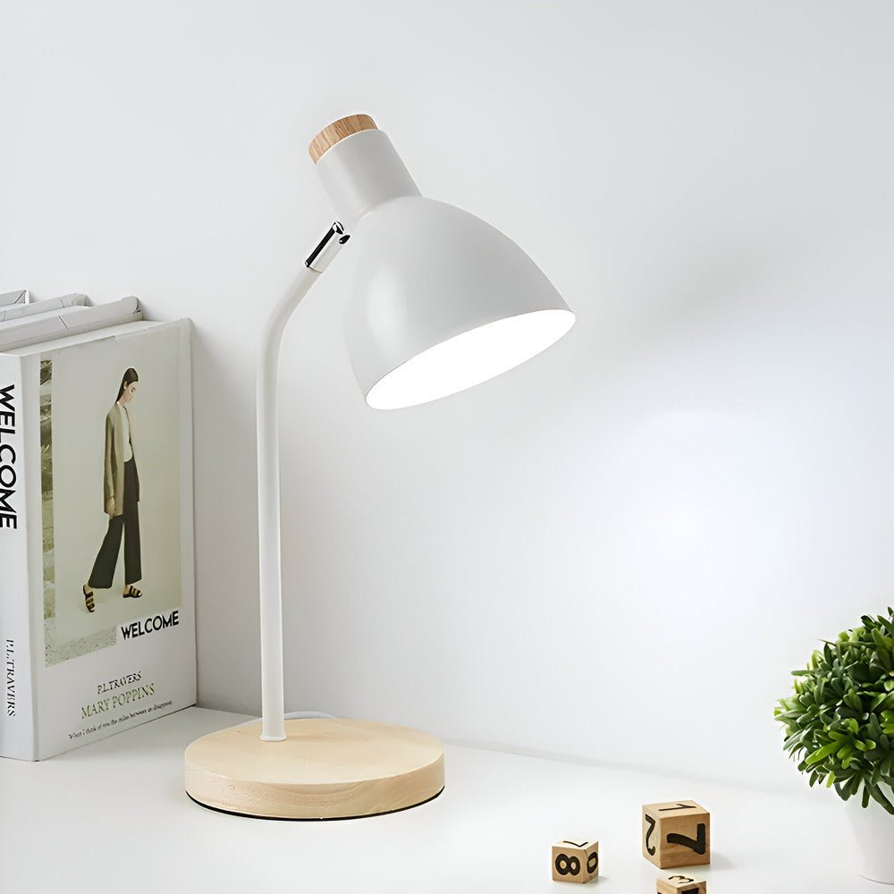 Tischlampe LED skandinavisch Metall Holz warm/kalt – Bild 6