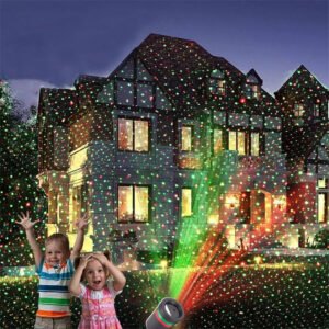 Outdoor Laserprojektor Wetterfest Rot-Grüne Lichtpunkte Haus