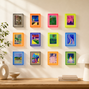 Bilderrahmen Acryl Neonfarben Retro-Stil Wand & Tisch