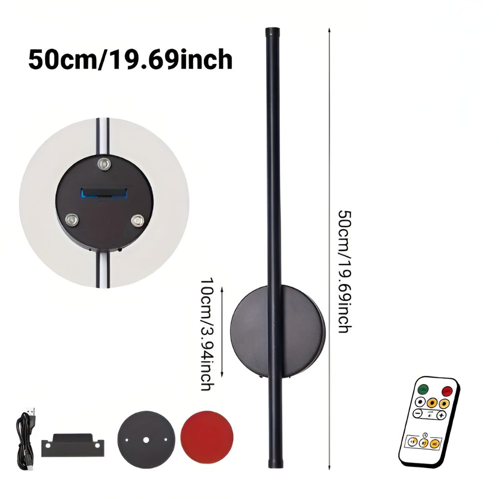 LED-Wandleuchte kabellos dimmbar | USB-C | 3 Lichtfarben | 50/80cm – Bild 9
