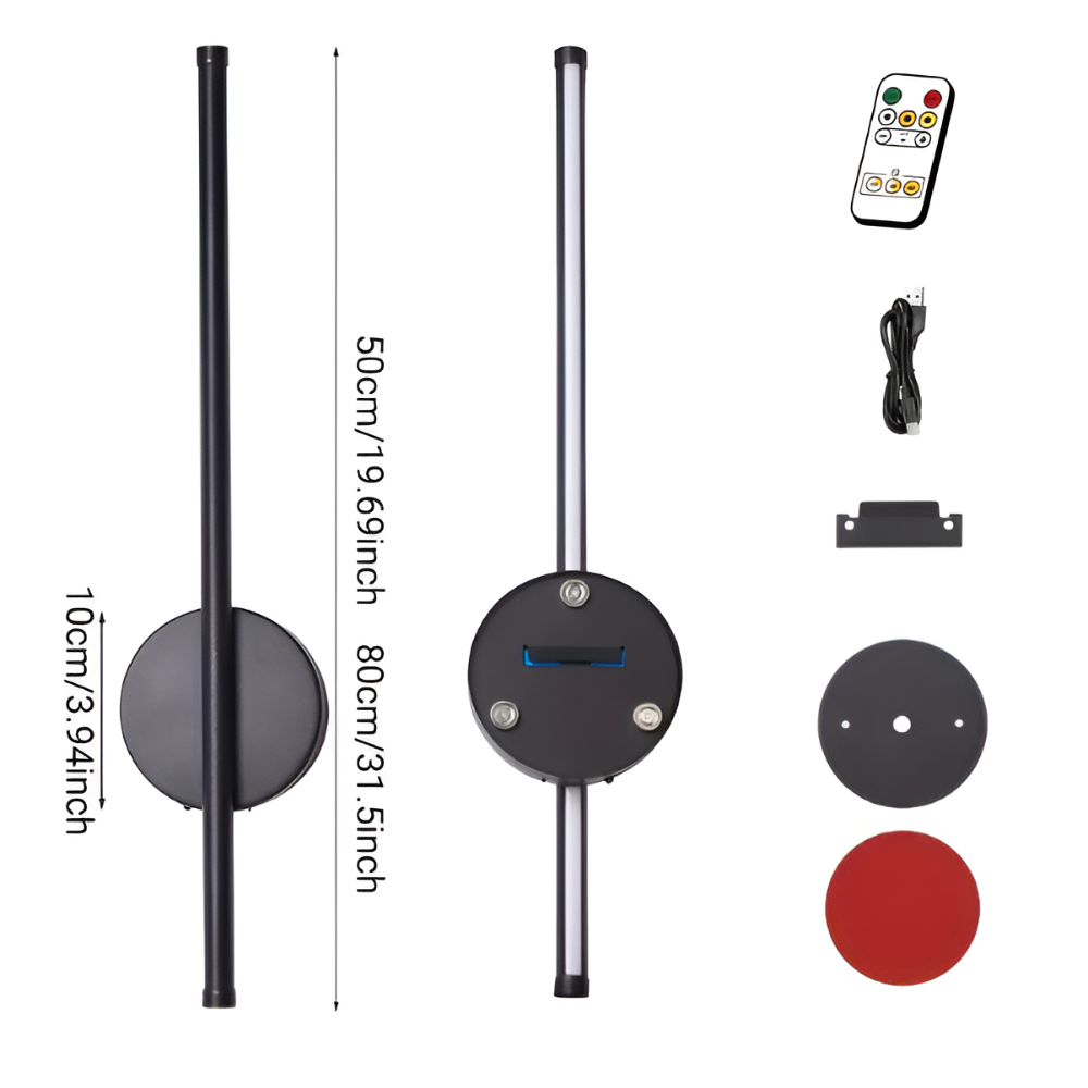 LED-Wandleuchte kabellos dimmbar | USB-C | 3 Lichtfarben | 50/80cm – Bild 8