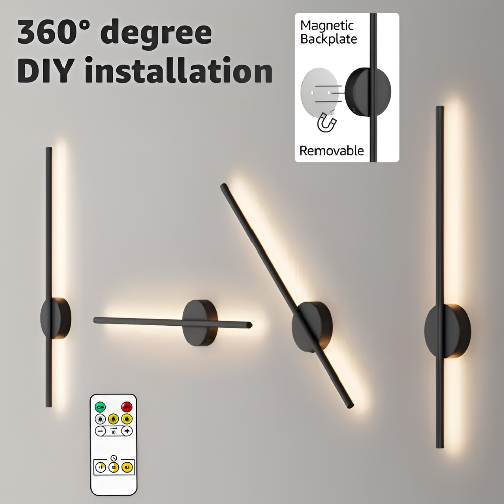 LED-Wandleuchte kabellos dimmbar | USB-C | 3 Lichtfarben | 50/80cm – Bild 5