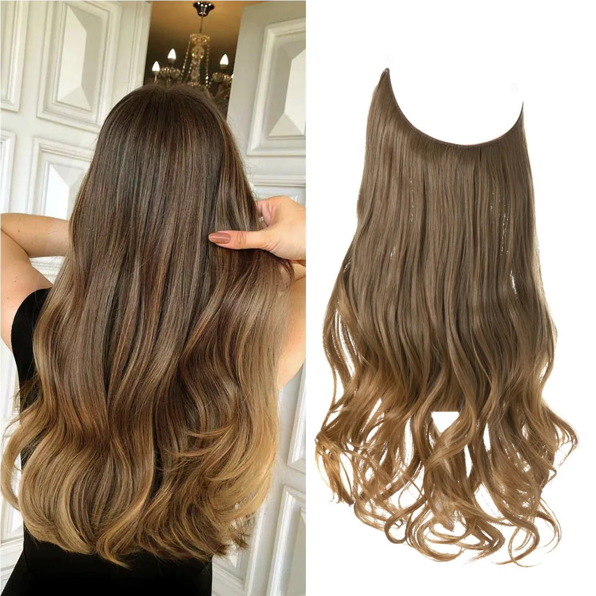 Echthaar Extensions nahtlos hitzestyling-geeignet natürlich – Bild 5