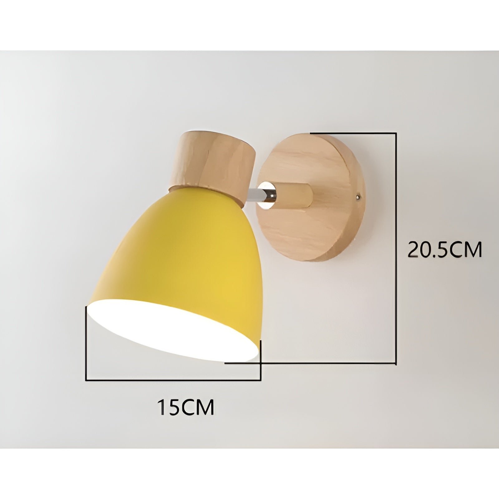 Wandlampe Holz-Metall Nordisches Design E27 Zugschalter – Bild 10