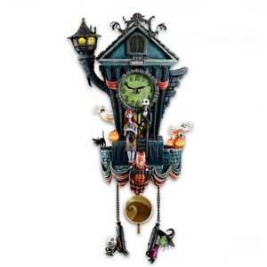 Wanddeko Halloween-Haus mit Jack Skellington, Sally & Zero