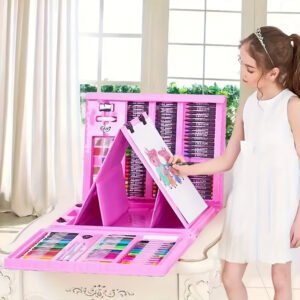 Kunstset Kinder 208 Teile mit Staffelei & Malkasten