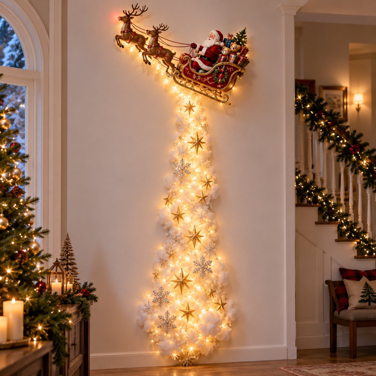 Weihnachts Wandleuchte – Leuchtender Pfad & Bewegungseffekt