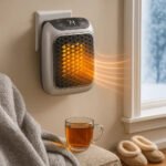 Heizlüfter 800W Keramik mit Filter für Steckdose