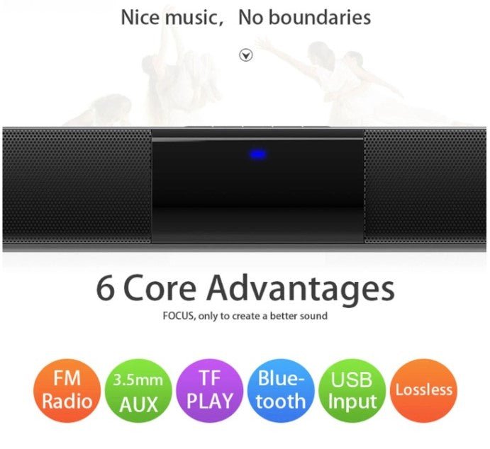 Soundbar Bluetooth V5.0 mit FM, USB & 2000mAh Akku – Bild 3