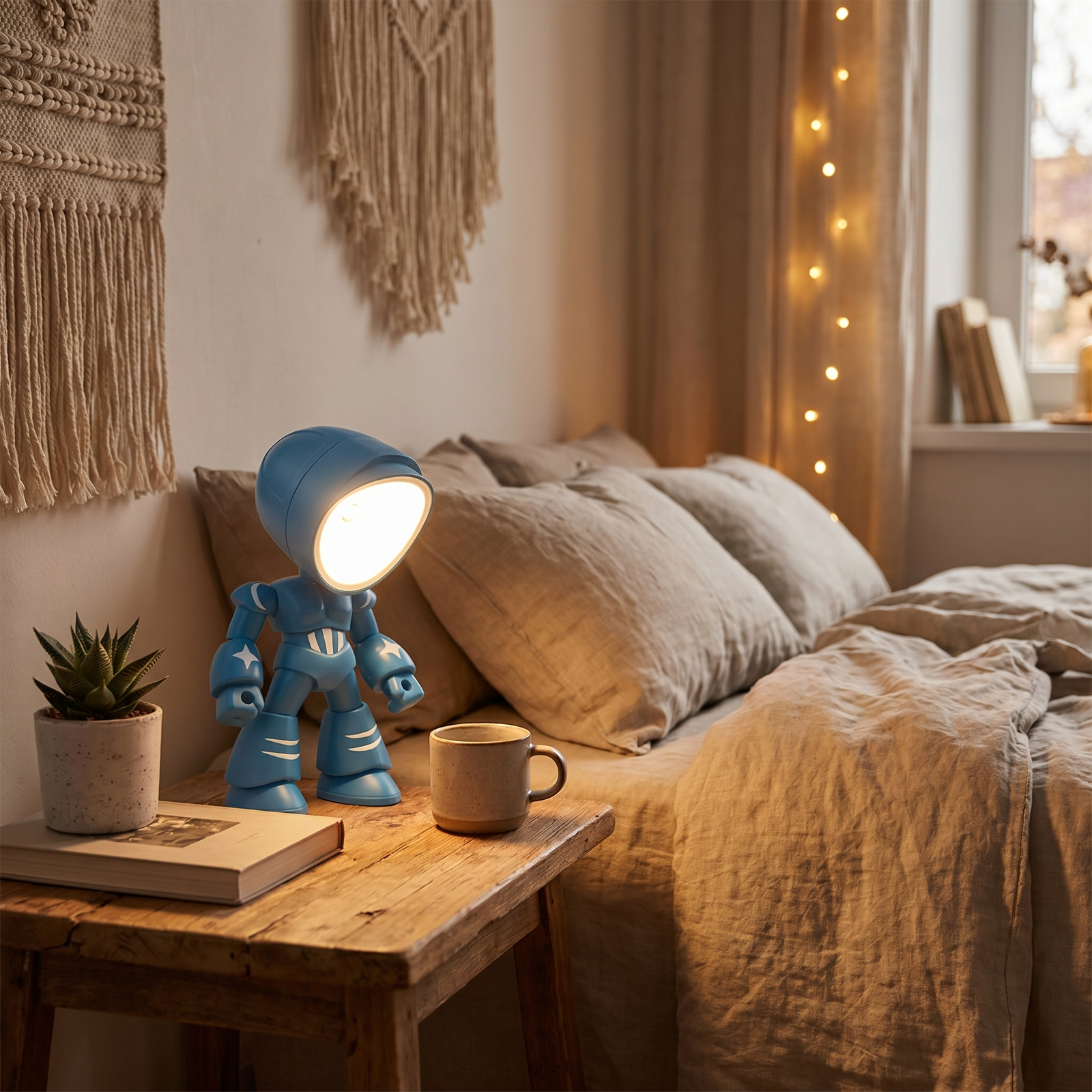 LED Nachtlicht Roboter Design sanftes Licht Kinderzimmer – Bild 7