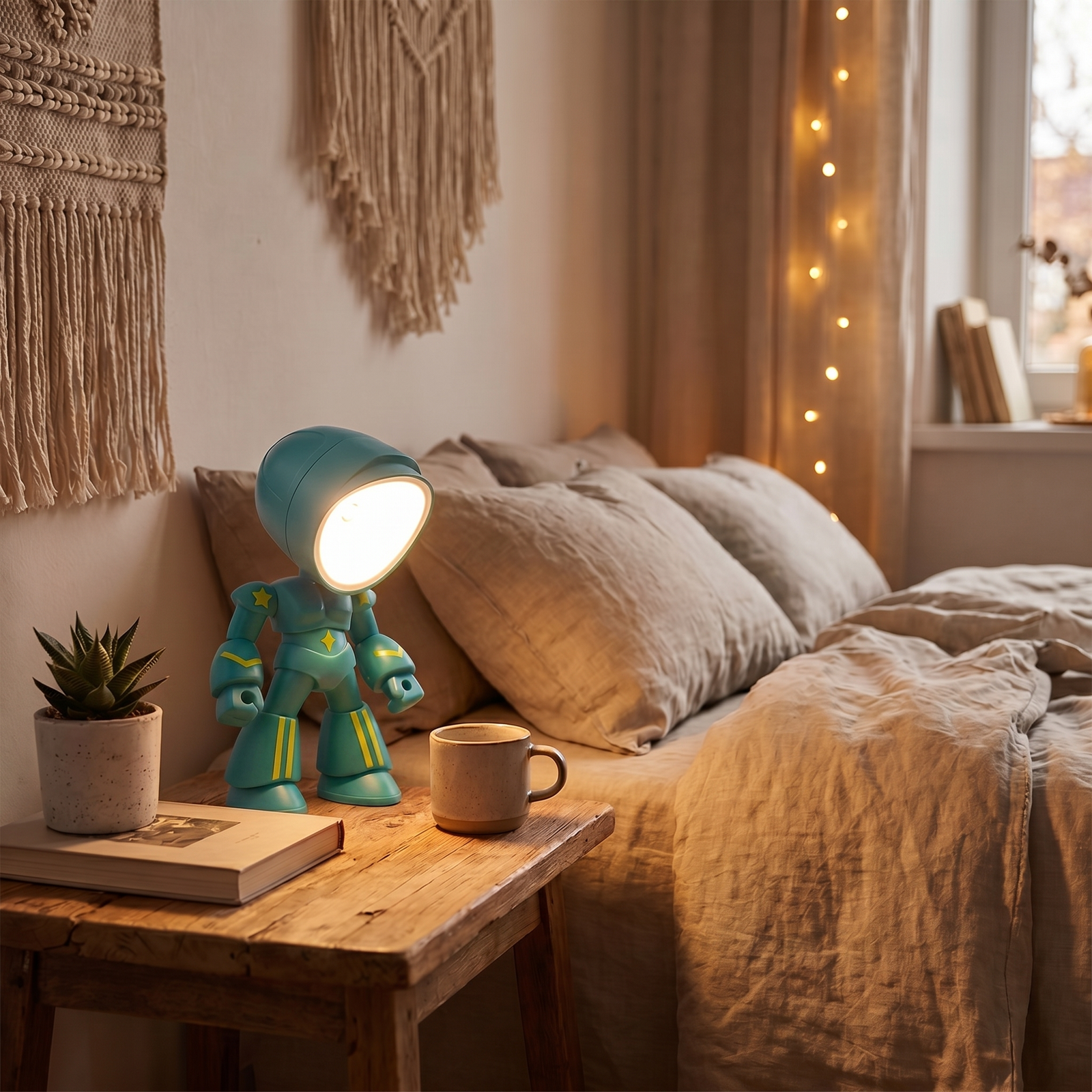 LED Nachtlicht Roboter Design sanftes Licht Kinderzimmer – Bild 8