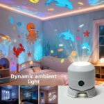 Projektor Lampe Ozean Schneeflocken USB dimmbar