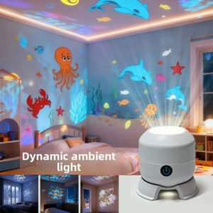 Projektor Lampe Ozean Schneeflocken USB dimmbar