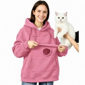 Sweatshirt für Katze & Hund mit tiefer Bauchtasche
