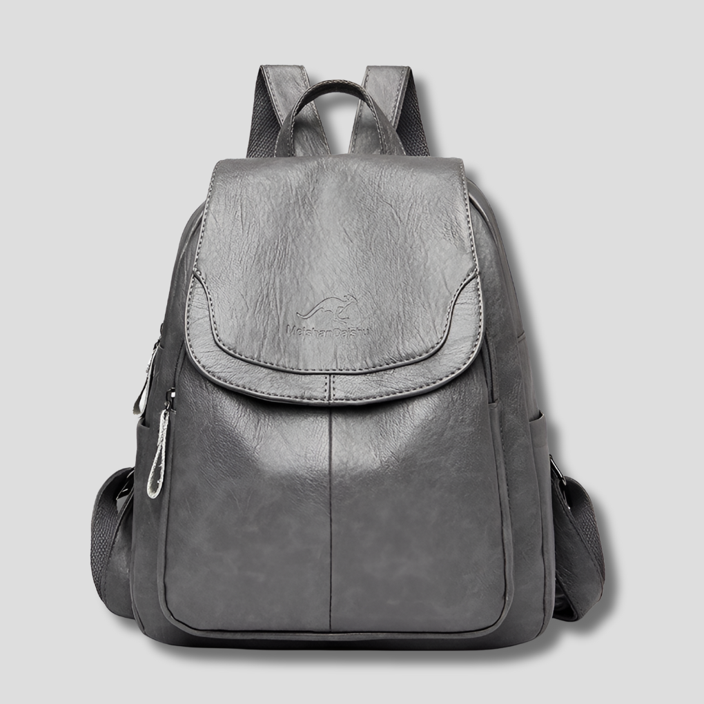 Rucksack Damen Echtes Leder Diebstahlschutz Organisiert – Bild 5