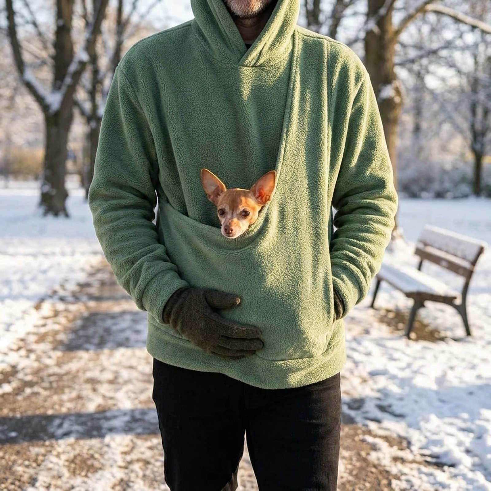 Hoodie mit Haustiertasche für entspannte Nähe – Bild 7
