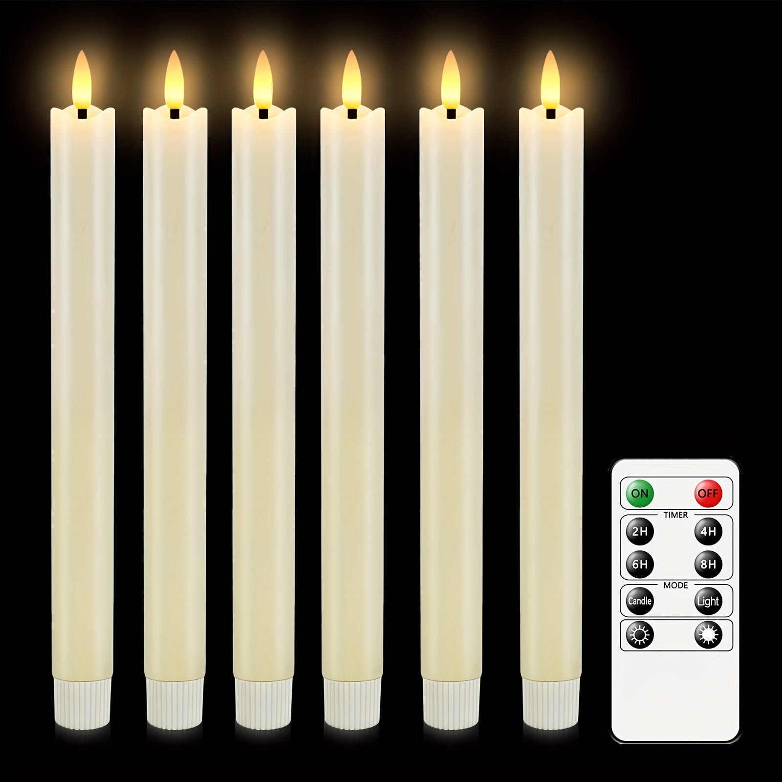Flammenlose LED Kerzen mit 3D Docht & Fernbedienung